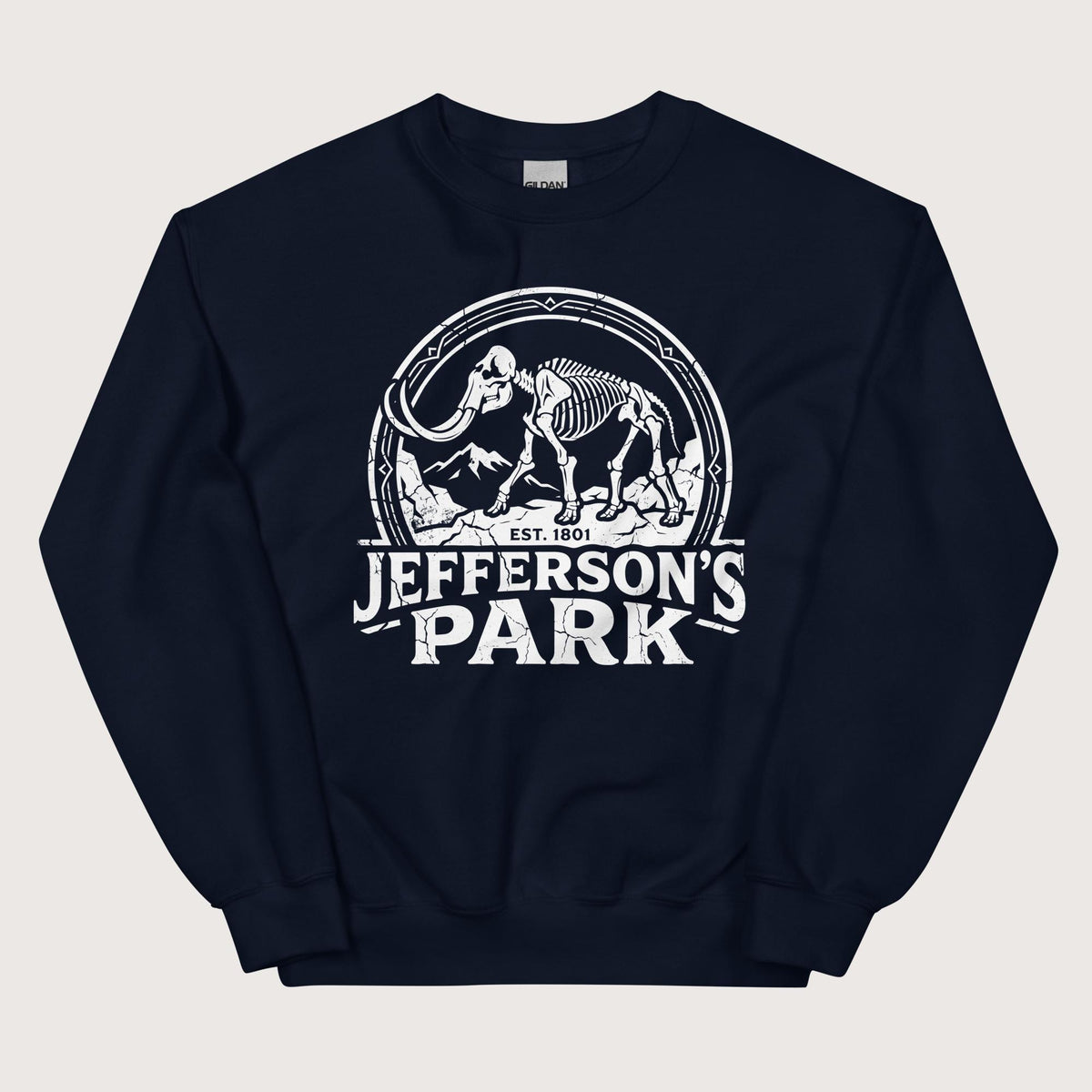 Navy Jefferson's Park Sweatshirt - history buff gift by HistoHead