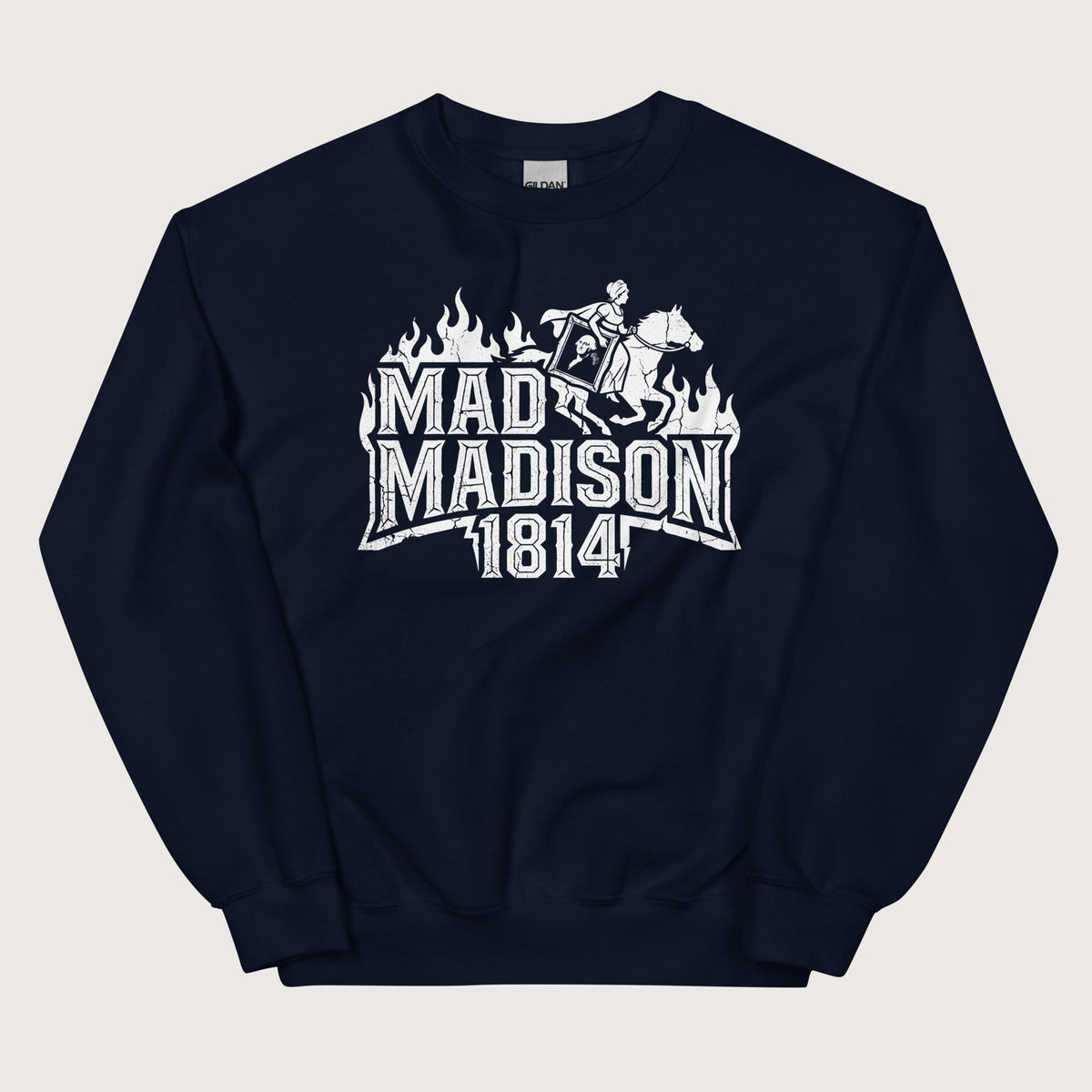 Navy Mad Madison Sweatshirt - history buff gift by HistoHead