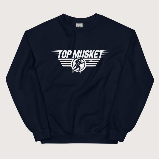 Navy Top Musket Sweatshirt - history buff gift by HistoHead