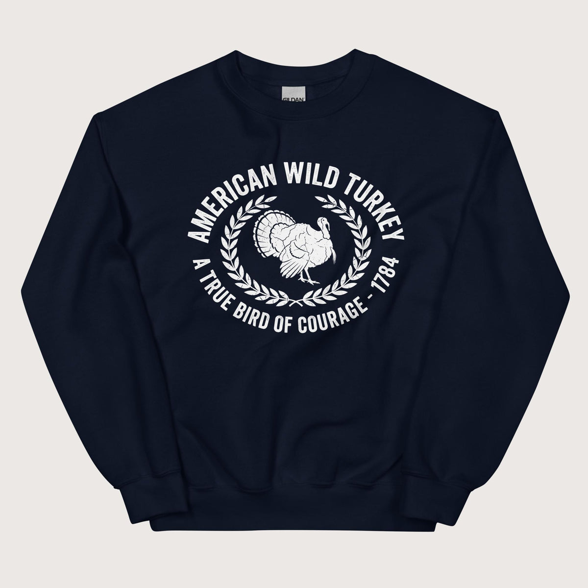 Navy American Wild Turkey Sweatshirt - history buff gift by HistoHead