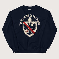 Navy Du Guesclin The Black Dog of Brocéliande Sweatshirt - history buff gift by HistoHead
