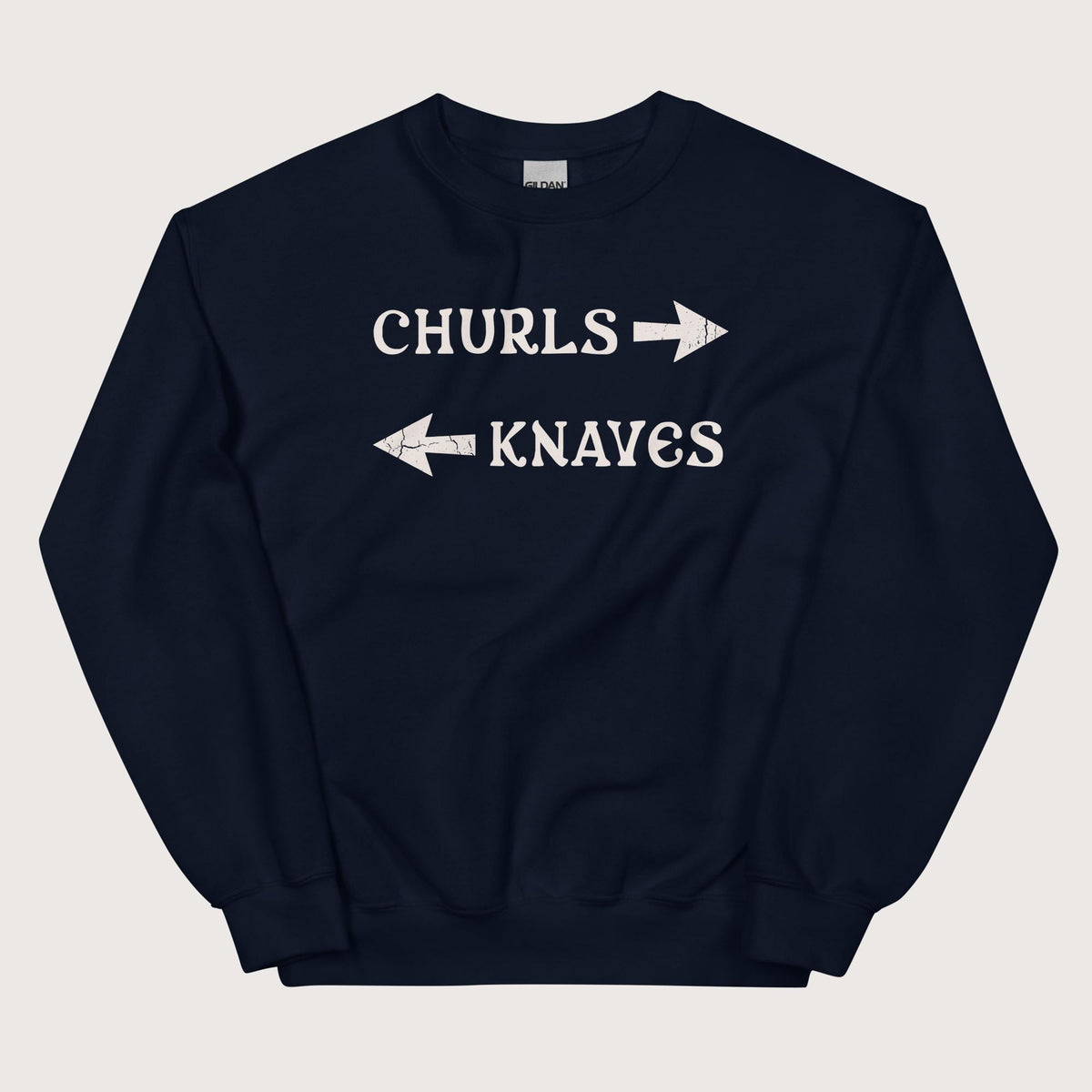 Navy Churls or Knaves Sweatshirt - history buff gift by HistoHead