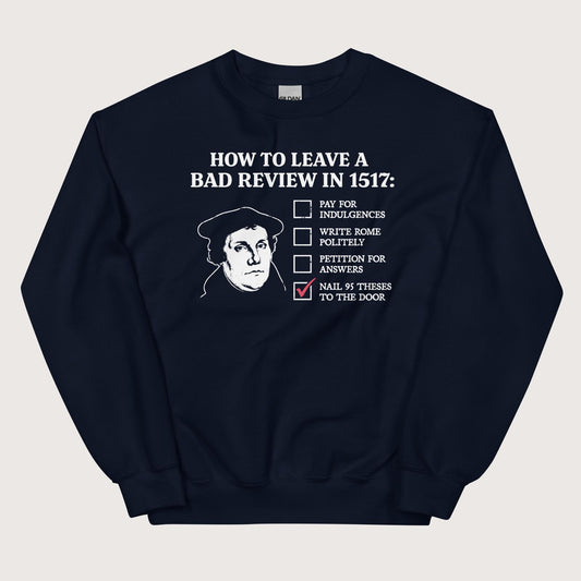 Navy Martin Luther's Conflict Resolution Sweatshirt - history buff gift by HistoHead