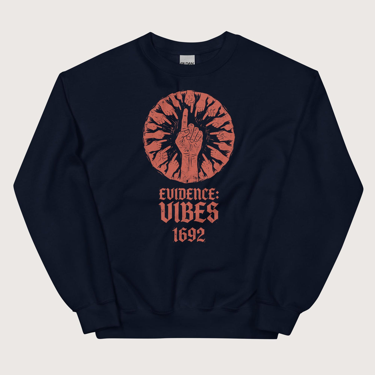 Navy 1692 Salem Witch Trials Evidence Sweatshirt - history buff gift by HistoHead