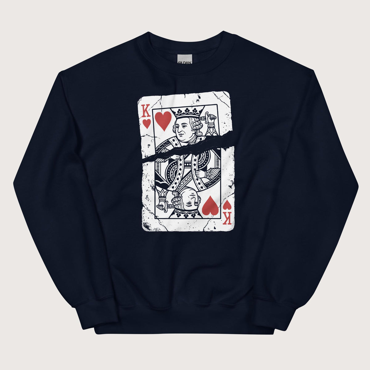 Navy Louis XVI Playing Card Sweatshirt - history buff gift by HistoHead