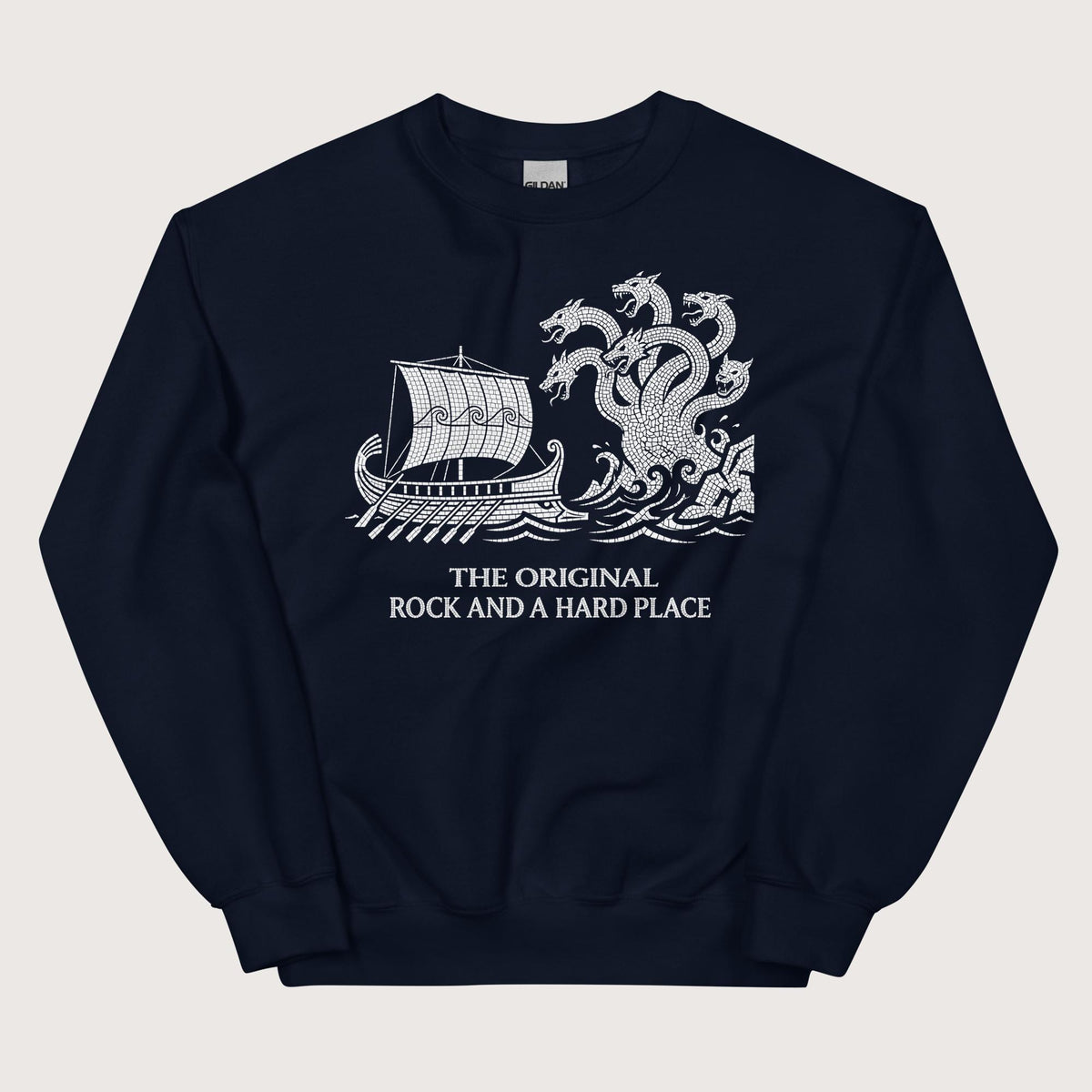 Navy Odyssey Rock and a Hard Place Sweatshirt - history buff gift by HistoHead