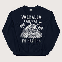 Navy Valhalla Can Wait Sweatshirt - history buff gift by HistoHead