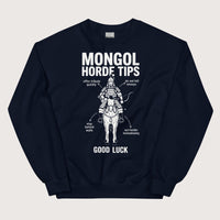 Navy Mongol Horde Tips Sweatshirt - history buff gift by HistoHead