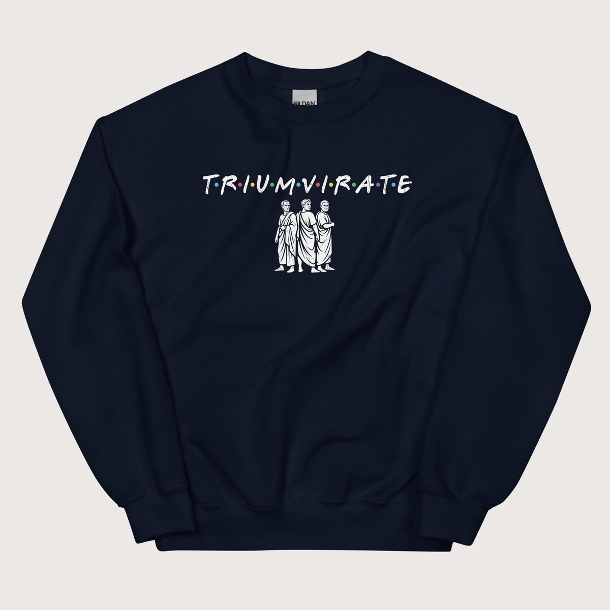 Navy First Triumvirate Sweatshirt - history buff gift by HistoHead
