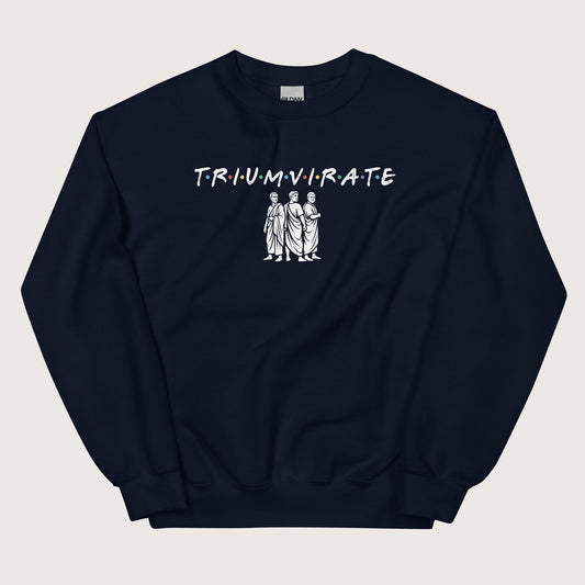 Navy First Triumvirate Sweatshirt - history buff gift by HistoHead