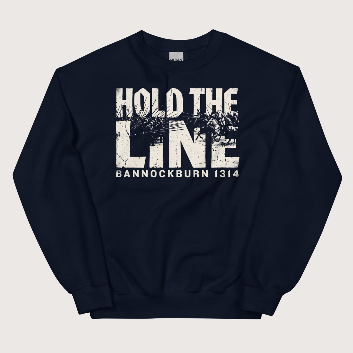 Navy Hold The Line Bannockburn 1314 Sweatshirt - history buff gift by HistoHead