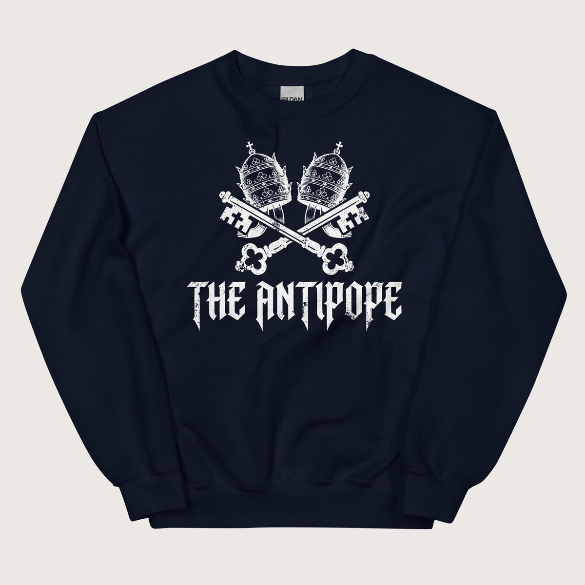 Navy The Antipope Sweatshirt - history buff gift by HistoHead