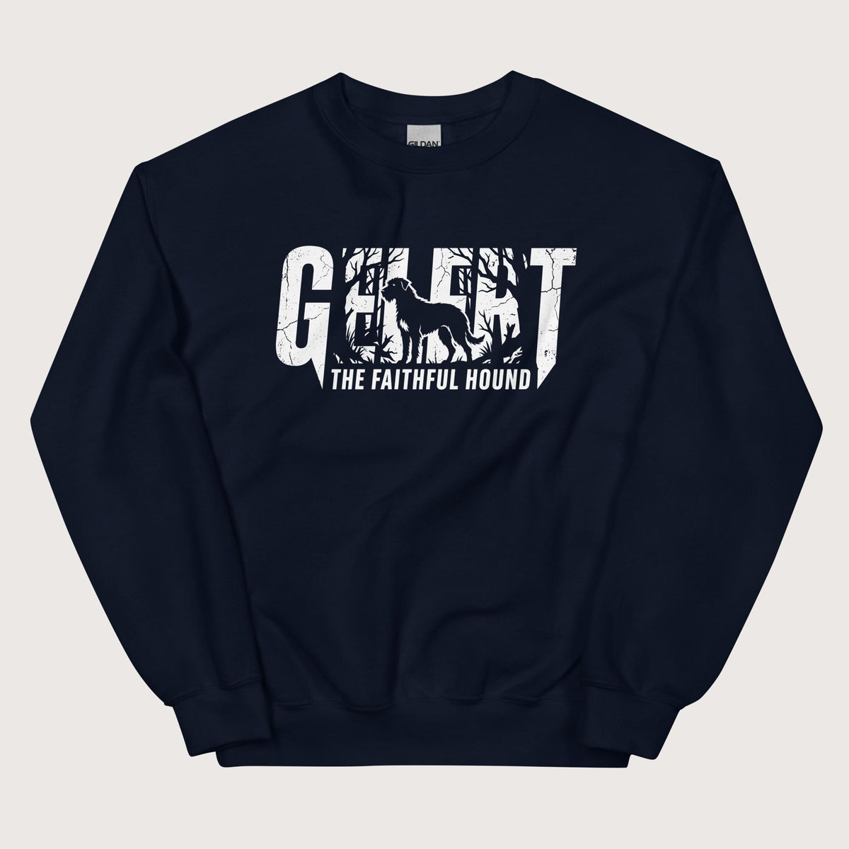 Navy Gelert The Faithful Hound Sweatshirt - history buff gift by HistoHead