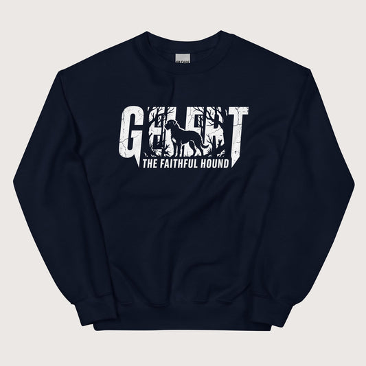 Navy Gelert The Faithful Hound Sweatshirt - history buff gift by HistoHead