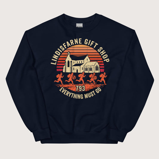 Navy Lindisfarne Gift Shop 793 Sweatshirt - history buff gift by HistoHead