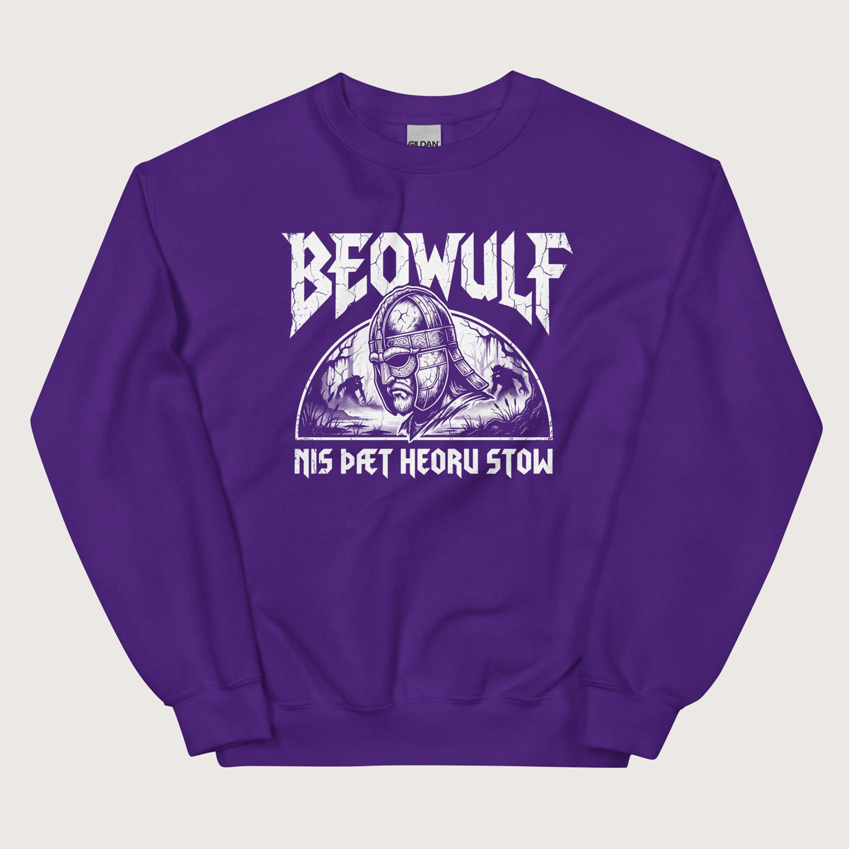 Purple Beowulf That Is No Pleasant Place Old English Sweatshirt - history buff gift by HistoHead
