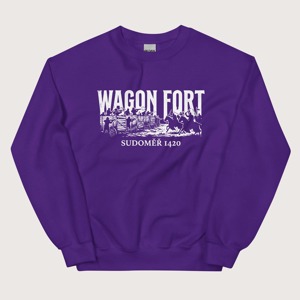 Purple Wagon Fort Battle of Sudoměř Sweatshirt - history buff gift by HistoHead