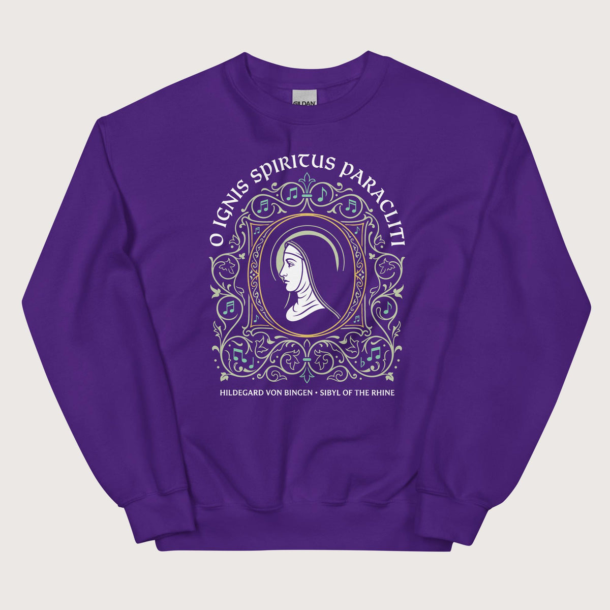 Purple Hildegard von Bingen Sweatshirt - history buff gift by HistoHead