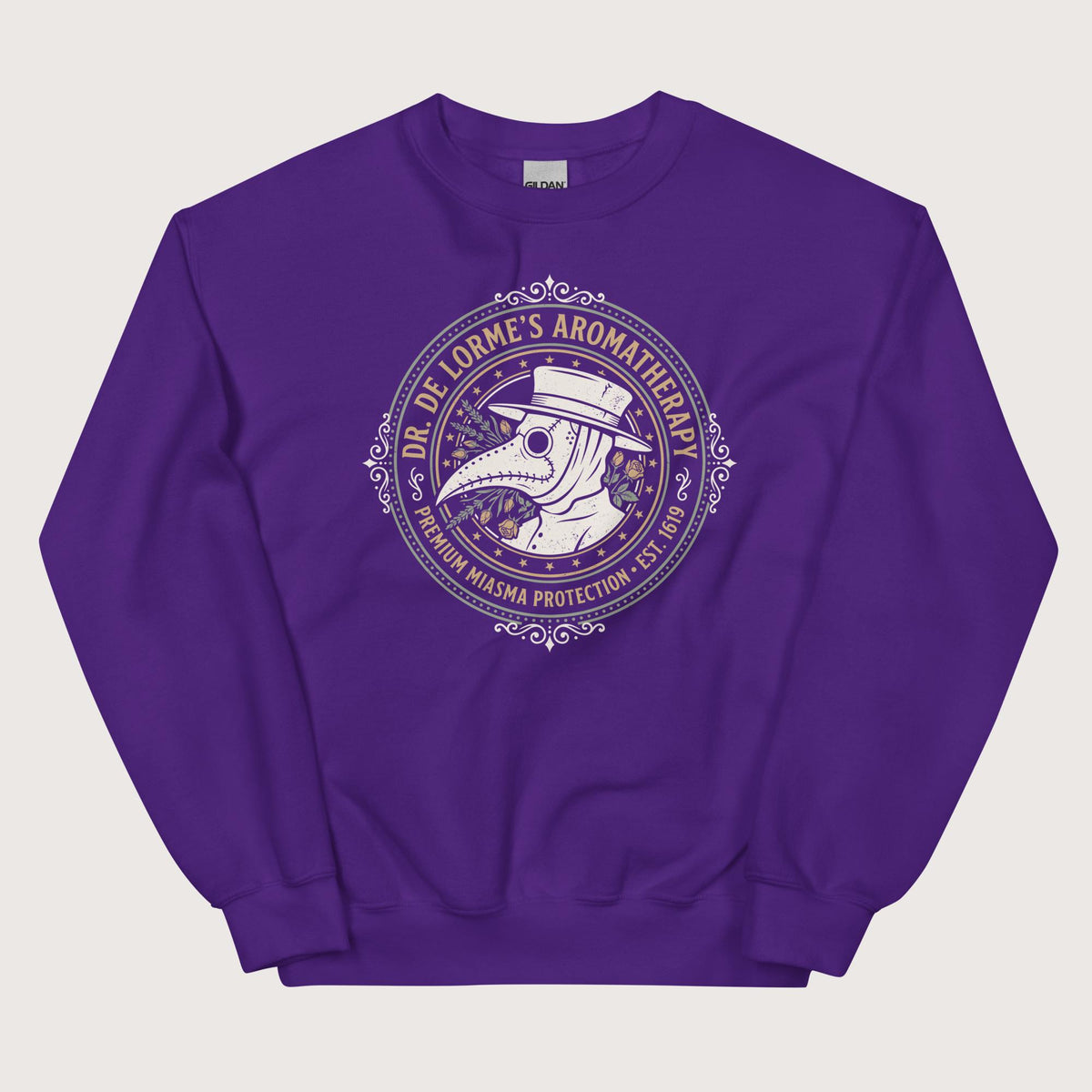 Purple Dr. De Lorme's Aromatherapy Sweatshirt - history buff gift by HistoHead