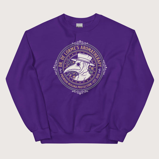 Purple Dr. De Lorme's Aromatherapy Sweatshirt - history buff gift by HistoHead