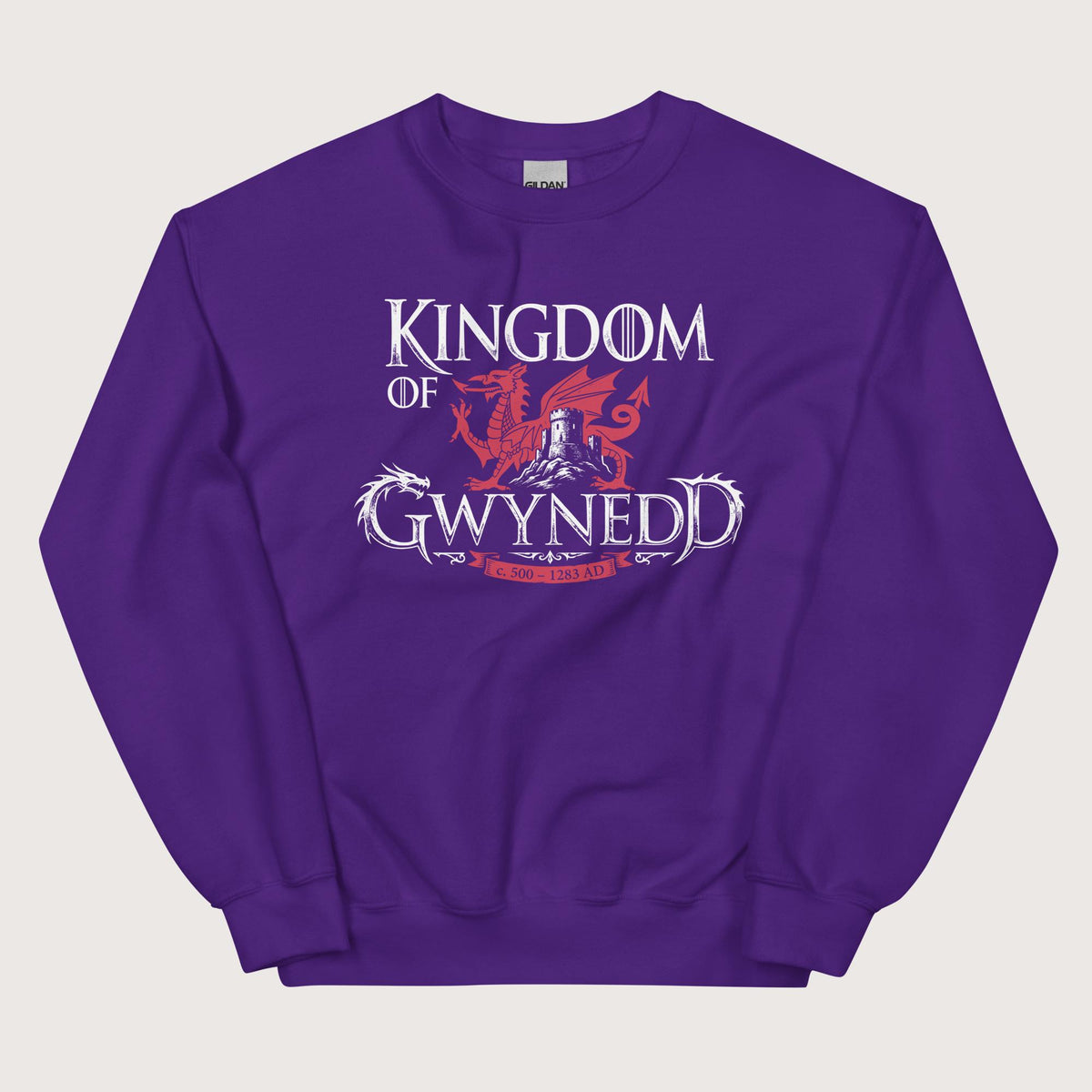 Purple Kingdom of Gwynedd Sweatshirt - history buff gift by HistoHead