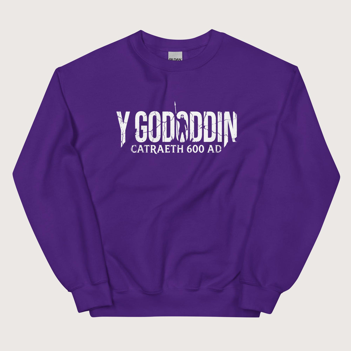 Purple Y Gododdin Catraeth 600 Sweatshirt - history buff gift by HistoHead