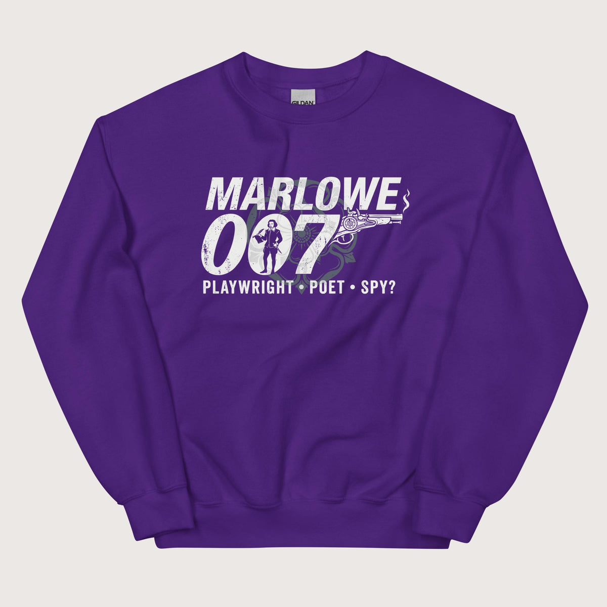 Purple Marlowe 007 Sweatshirt - history buff gift by HistoHead