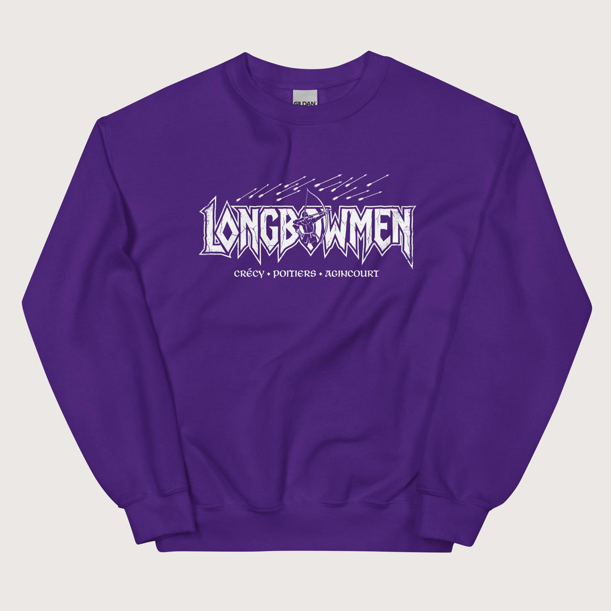 Purple Longbowmen Sweatshirt - history buff gift by HistoHead