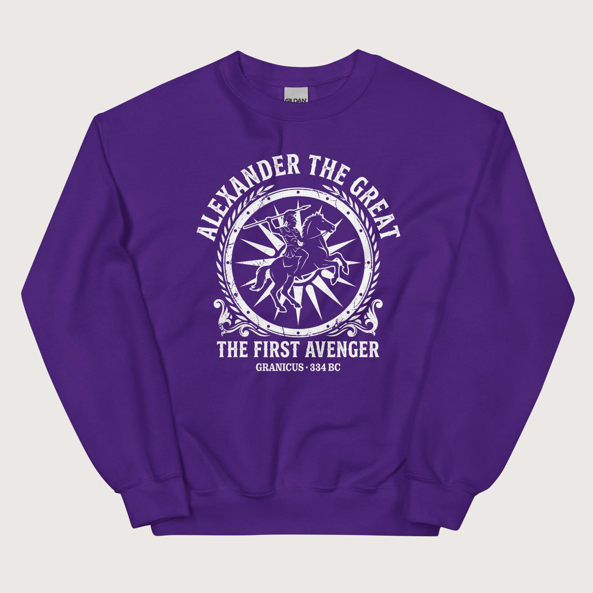 Purple Alexander the Great First Avenger Sweatshirt - history buff gift by HistoHead