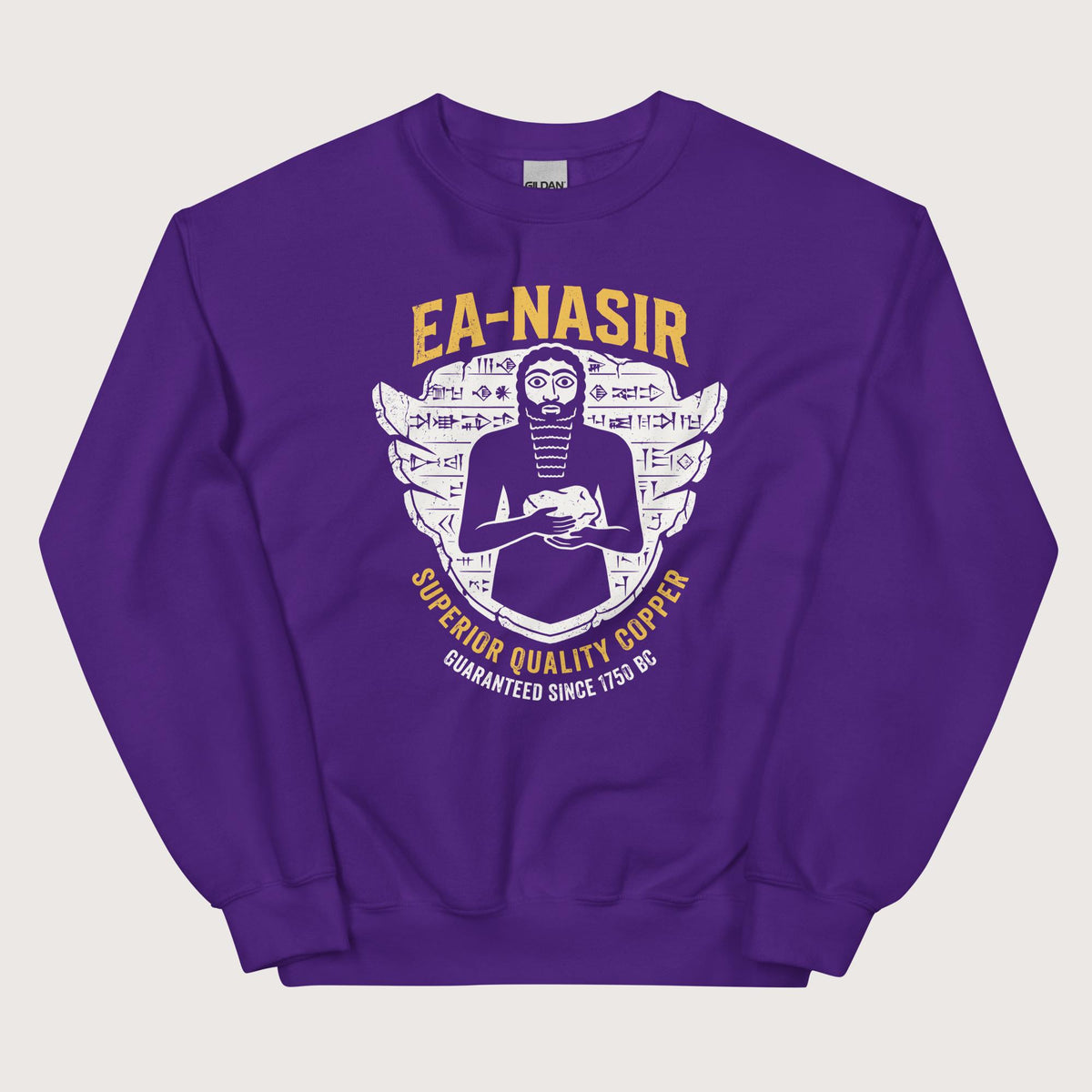 Purple Ea-Nasir Superior Copper Guaranteed Sweatshirt - history buff gift by HistoHead