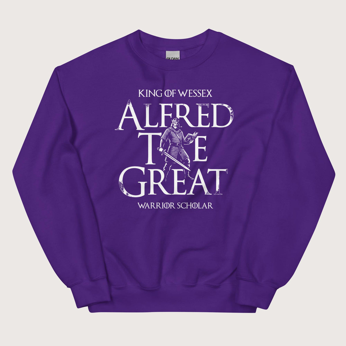 Purple Alfred the Great Scholar King Sweatshirt - history buff gift by HistoHead