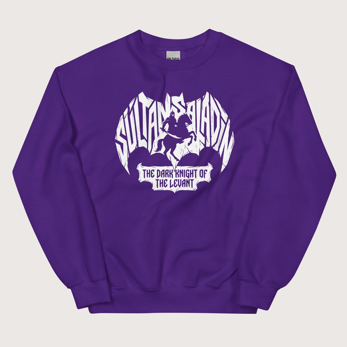 Purple Saladin Dark Knight Sweatshirt - history buff gift by HistoHead