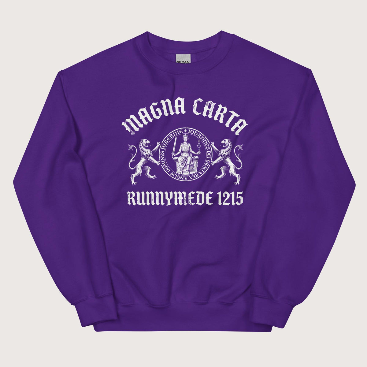 Purple Magna Carta King John Seal Sweatshirt - history buff gift by HistoHead
