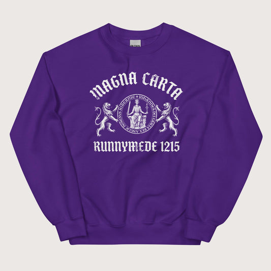 Purple Magna Carta King John Seal Sweatshirt - history buff gift by HistoHead