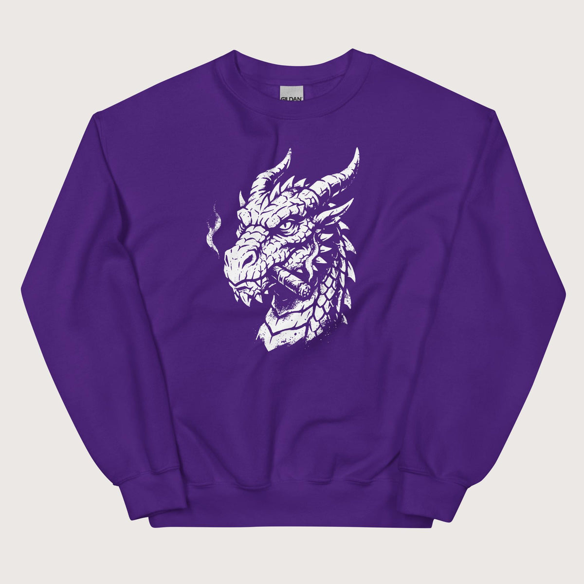 Purple Smoking Dragon Sweatshirt - history buff gift by HistoHead