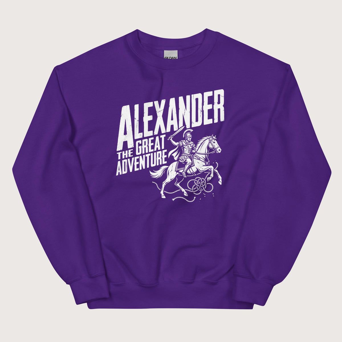 Purple Alexander the Great Adventure Sweatshirt - history buff gift by HistoHead