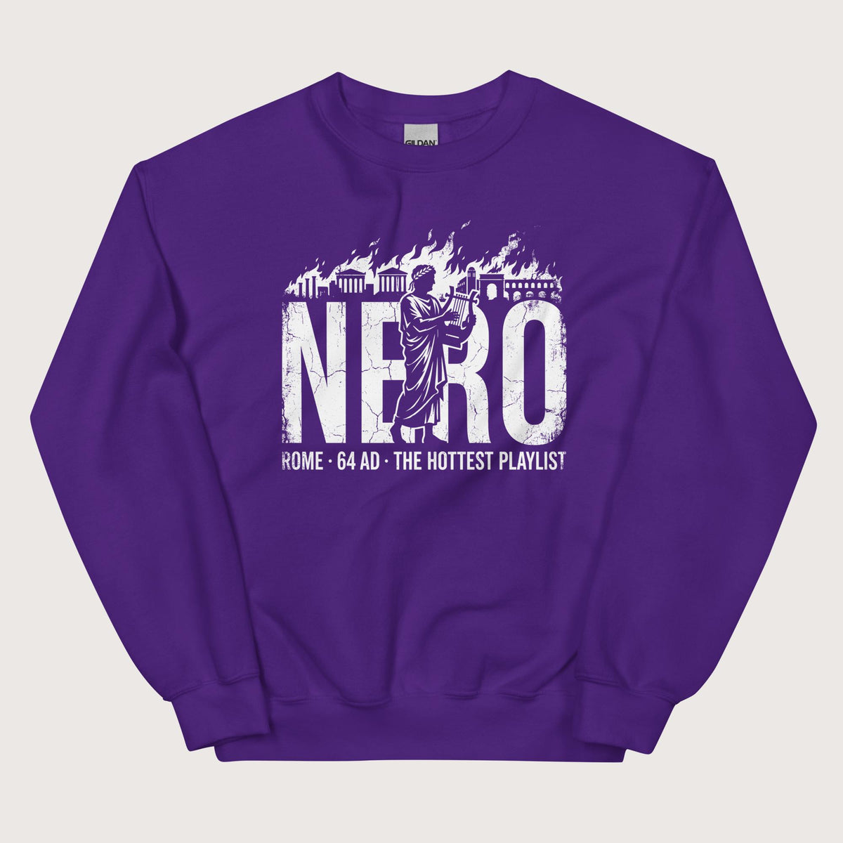 Purple Nero's Hottest Playlist Sweatshirt - history buff gift by HistoHead