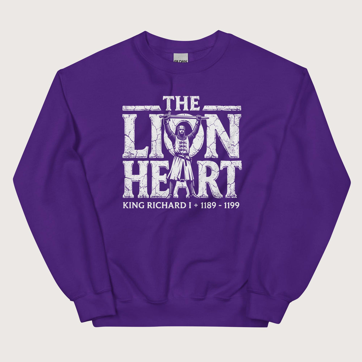 Purple Richard the Lionheart Sweatshirt - history buff gift by HistoHead