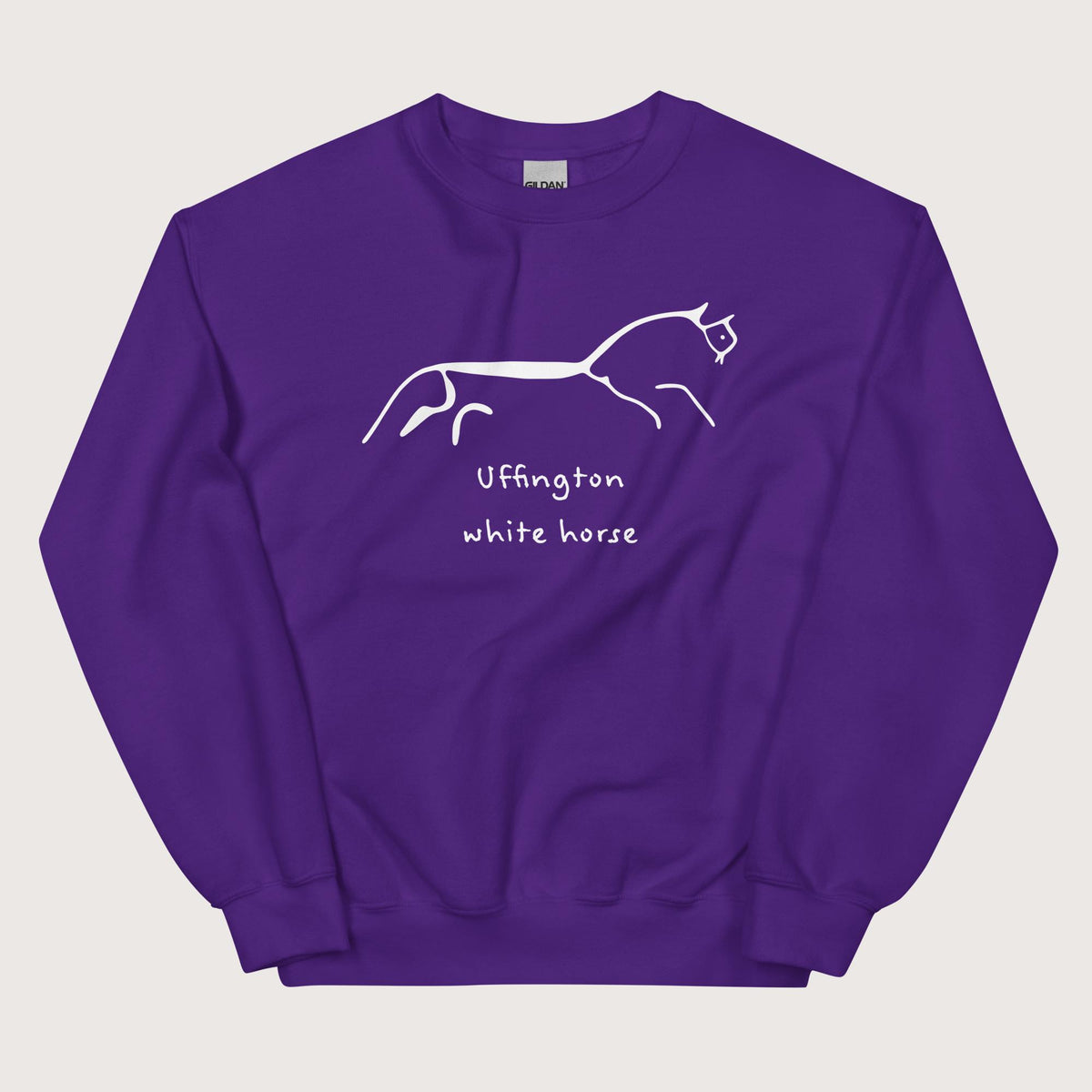 Purple Uffington White Horse Sweatshirt - history buff gift by HistoHead