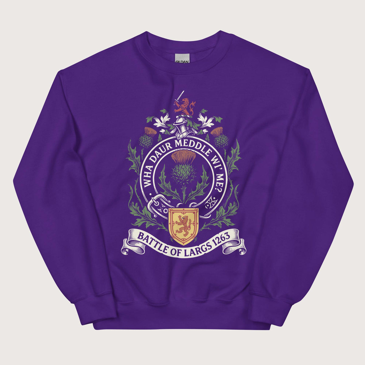 Purple Scotland Battle of Largs 1263 Sweatshirt - history buff gift by HistoHead