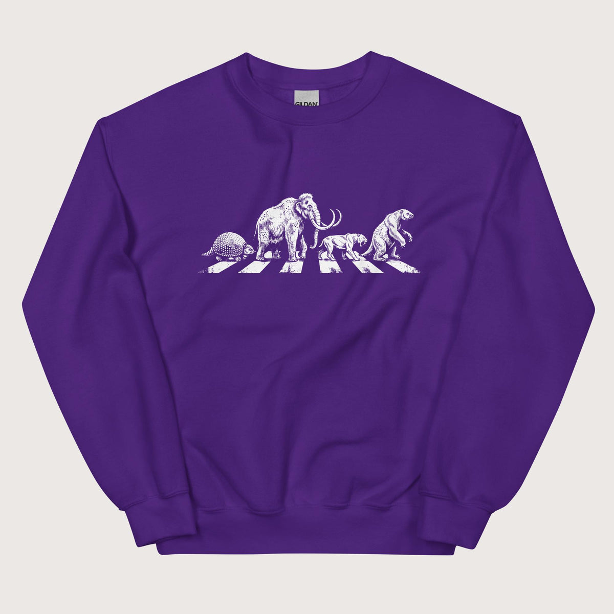 Purple Pleistocene Road Sweatshirt - history buff gift by HistoHead