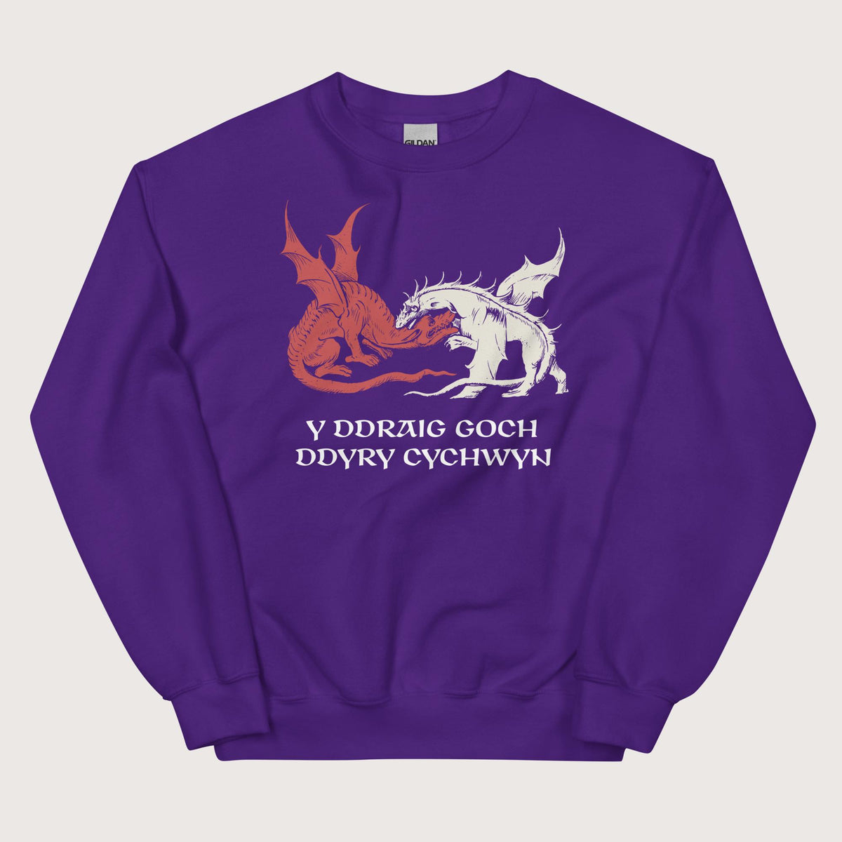 Purple Red Dragon Prophecy Sweatshirt - history buff gift by HistoHead