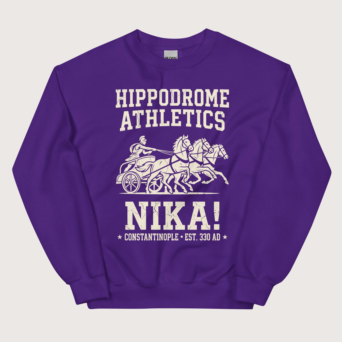 Purple Hippodrome Athletics Sweatshirt - history buff gift by HistoHead