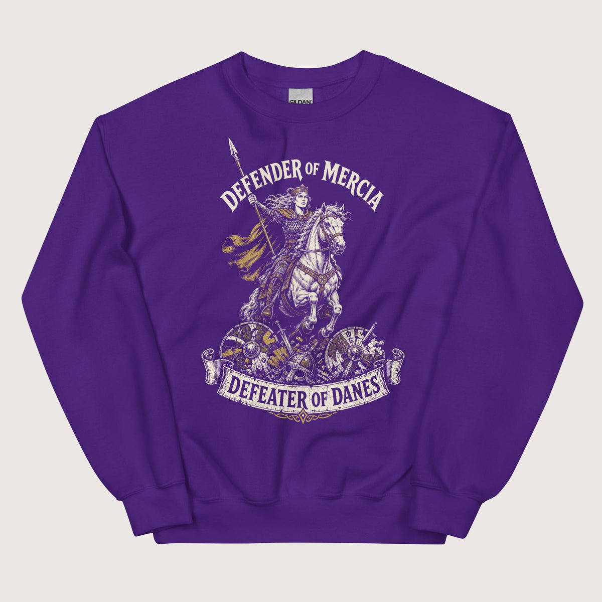 Purple Æthelflæd Defender of Mercia Sweatshirt - history buff gift by HistoHead