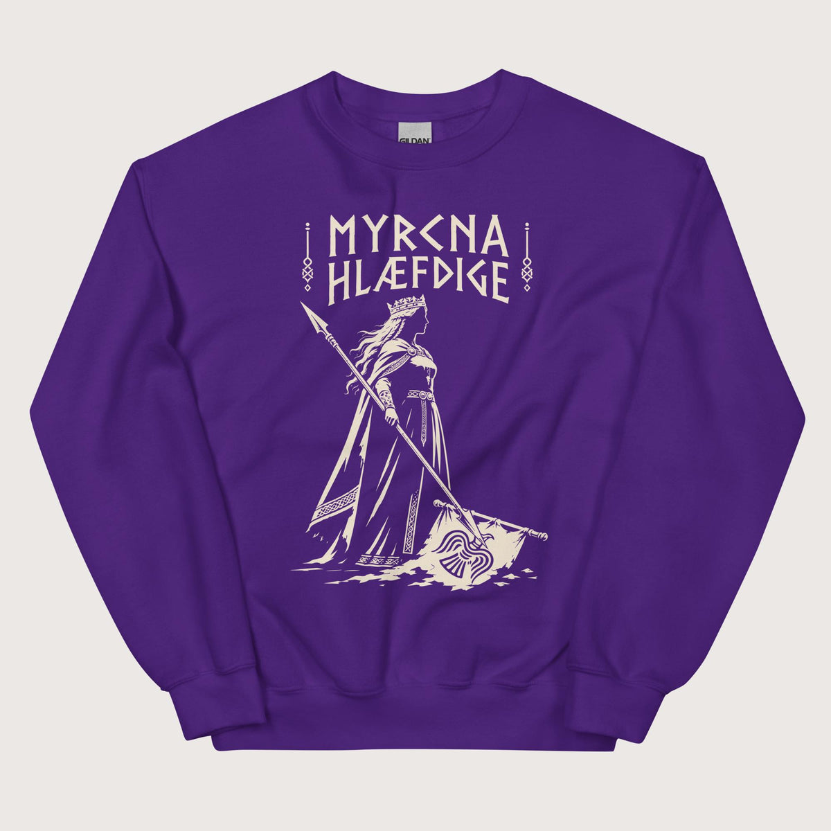 Purple Æthelflæd Myrcna Hlæfdige Sweatshirt - history buff gift by HistoHead
