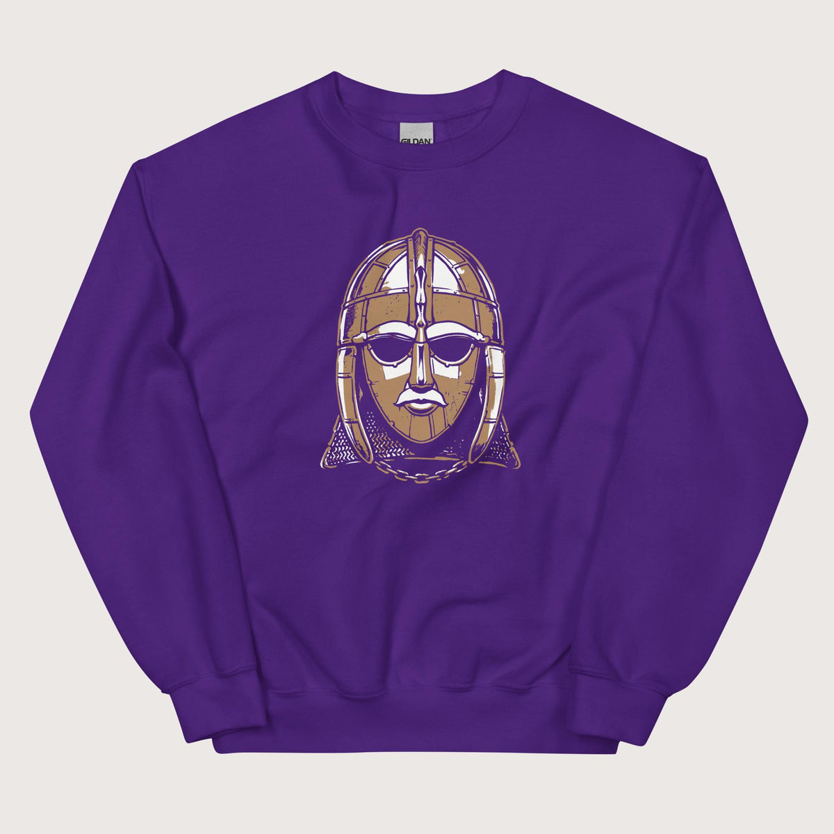 Purple Sutton Hoo Helmet Sweatshirt - history buff gift by HistoHead