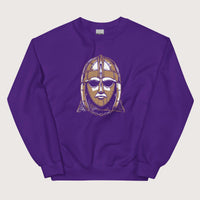 Purple Sutton Hoo Helmet Sweatshirt - history buff gift by HistoHead