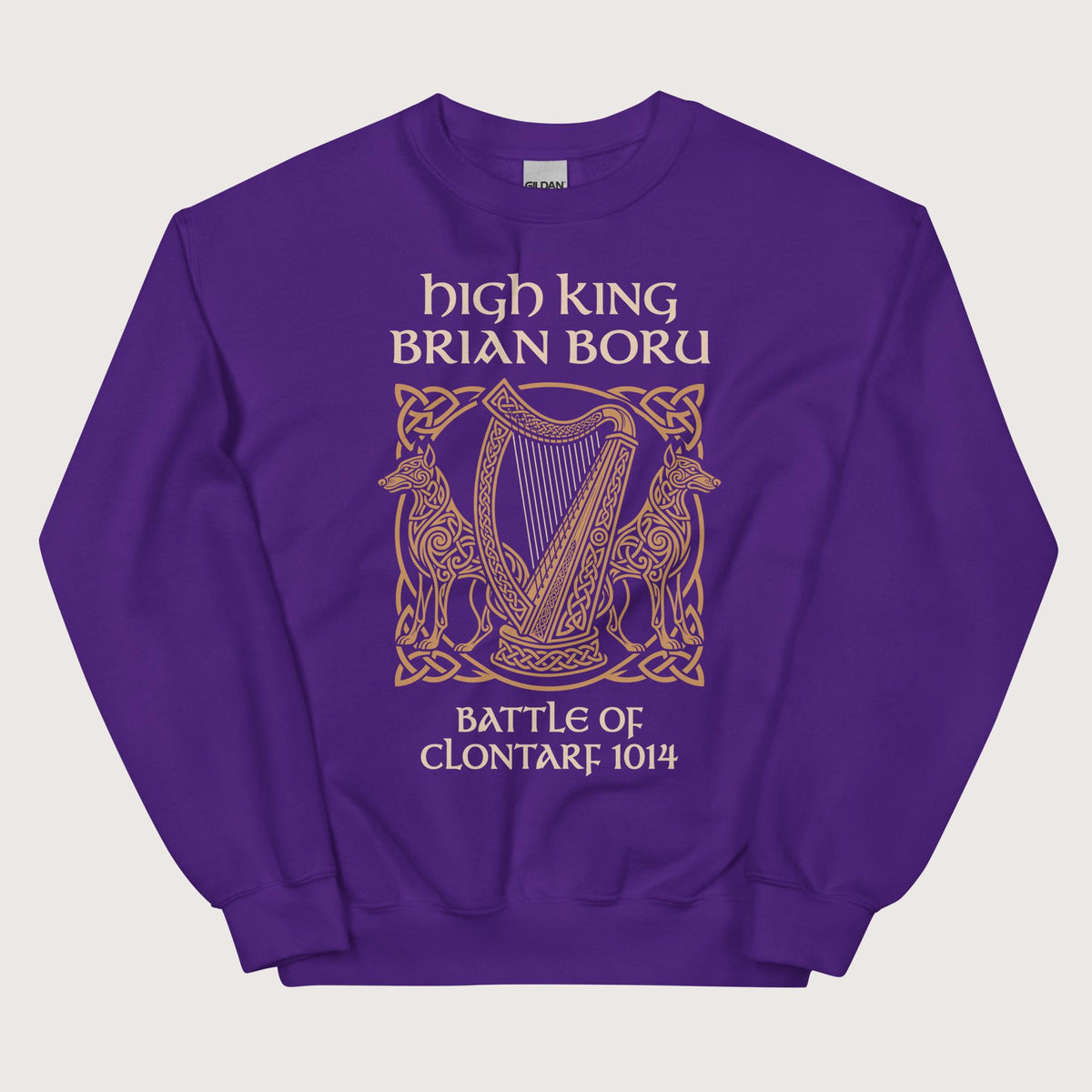 Purple Brian Boru Sweatshirt - history buff gift by HistoHead