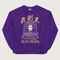Purple Wu Zetian I'm Not Bossy Sweatshirt - history buff gift by HistoHead