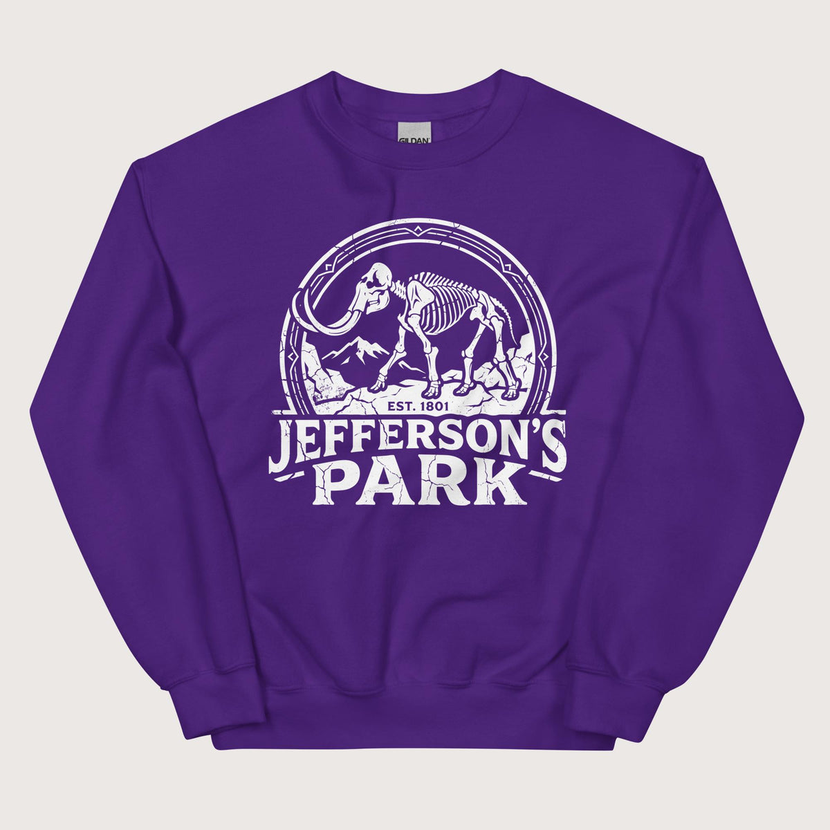 Purple Jefferson's Park Sweatshirt - history buff gift by HistoHead
